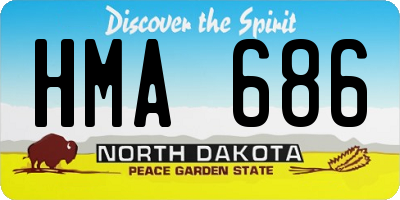 ND license plate HMA686