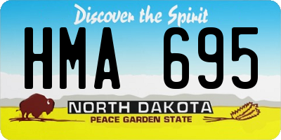 ND license plate HMA695