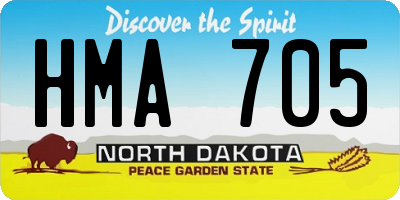 ND license plate HMA705