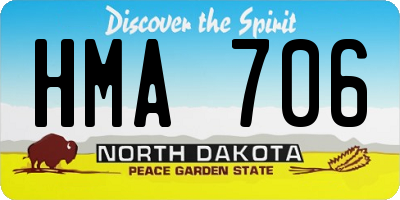ND license plate HMA706