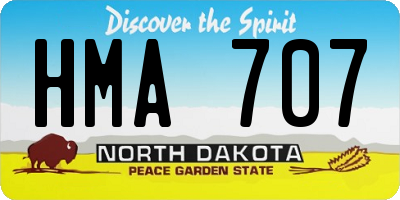ND license plate HMA707