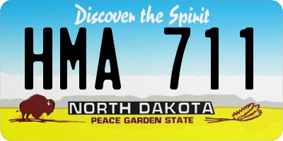 ND license plate HMA711