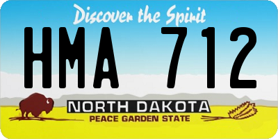 ND license plate HMA712