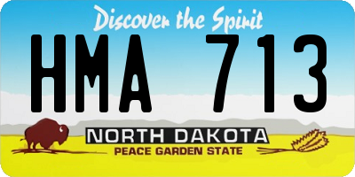 ND license plate HMA713