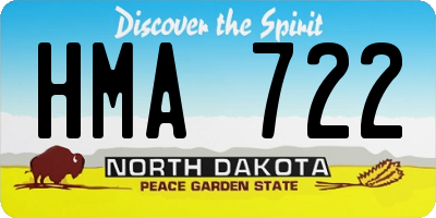ND license plate HMA722