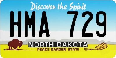 ND license plate HMA729
