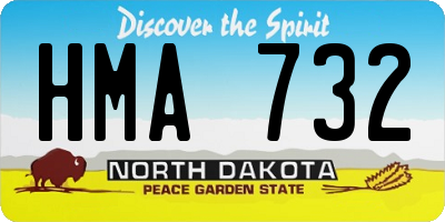 ND license plate HMA732
