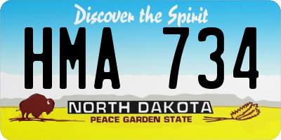ND license plate HMA734