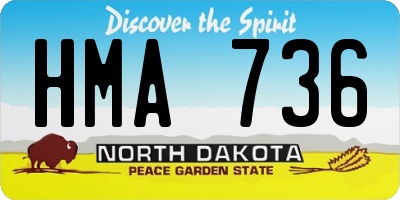ND license plate HMA736