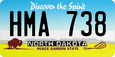 ND license plate HMA738