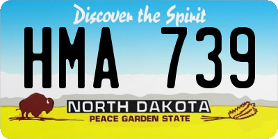 ND license plate HMA739