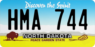 ND license plate HMA744