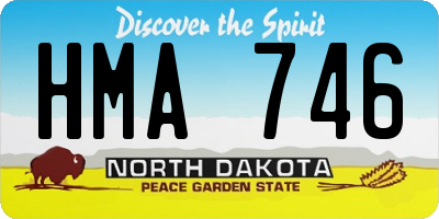 ND license plate HMA746