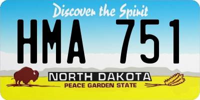 ND license plate HMA751