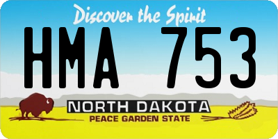 ND license plate HMA753