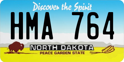 ND license plate HMA764