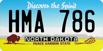 ND license plate HMA786