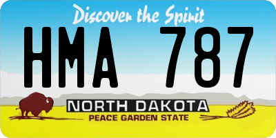 ND license plate HMA787