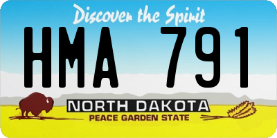 ND license plate HMA791