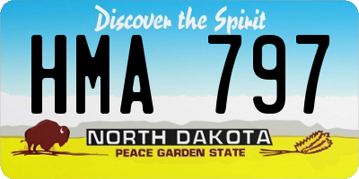 ND license plate HMA797
