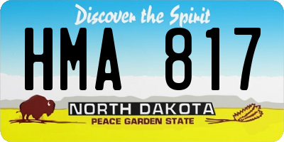 ND license plate HMA817