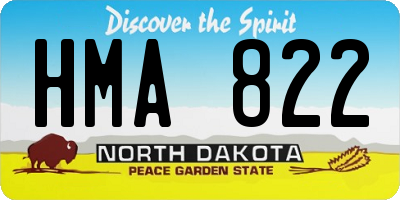 ND license plate HMA822