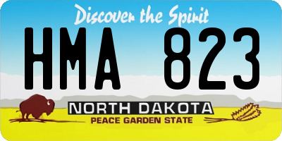 ND license plate HMA823
