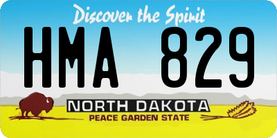ND license plate HMA829