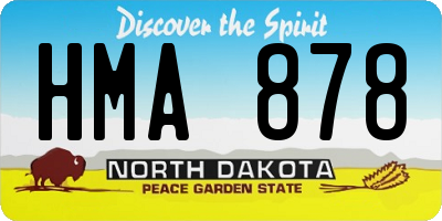 ND license plate HMA878