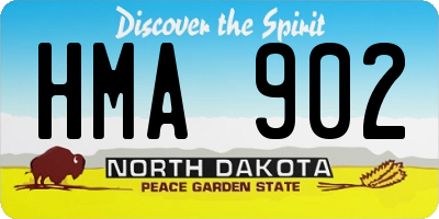 ND license plate HMA902