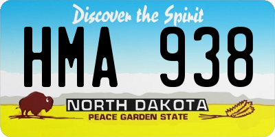 ND license plate HMA938