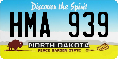 ND license plate HMA939
