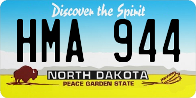 ND license plate HMA944