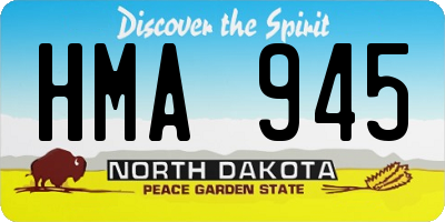 ND license plate HMA945