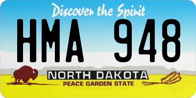 ND license plate HMA948