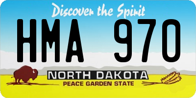 ND license plate HMA970