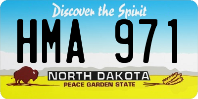 ND license plate HMA971
