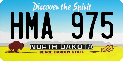 ND license plate HMA975