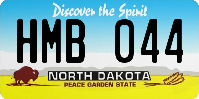 ND license plate HMB044