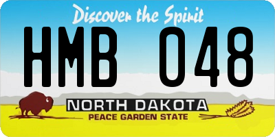 ND license plate HMB048