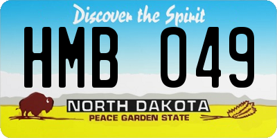 ND license plate HMB049