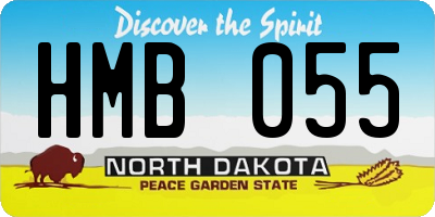 ND license plate HMB055