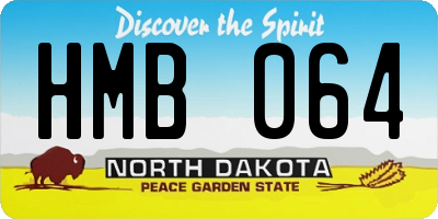 ND license plate HMB064