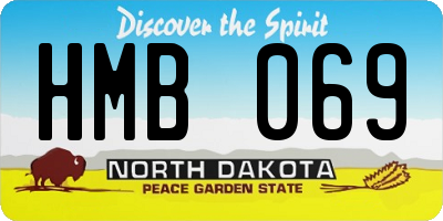 ND license plate HMB069