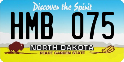 ND license plate HMB075