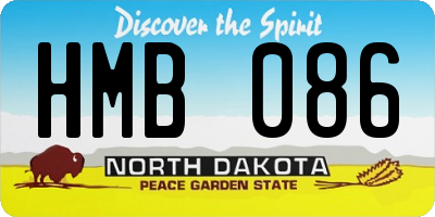 ND license plate HMB086