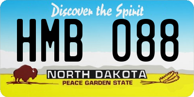 ND license plate HMB088