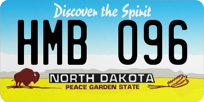 ND license plate HMB096