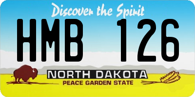 ND license plate HMB126