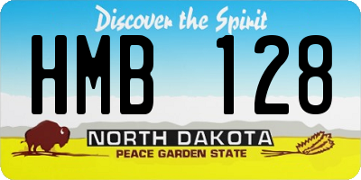 ND license plate HMB128